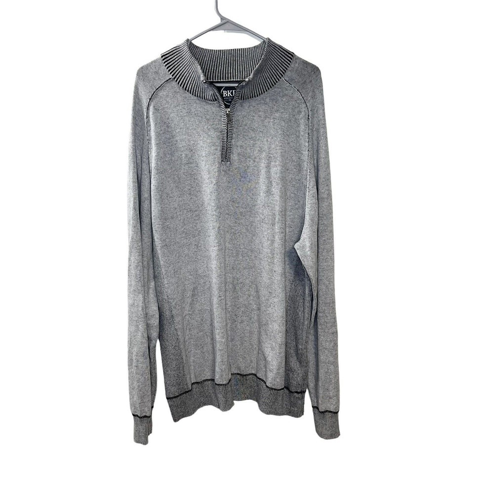 Buckle Athletic Fit Men's XXL Gray Quarter Zip Pullover Sweater